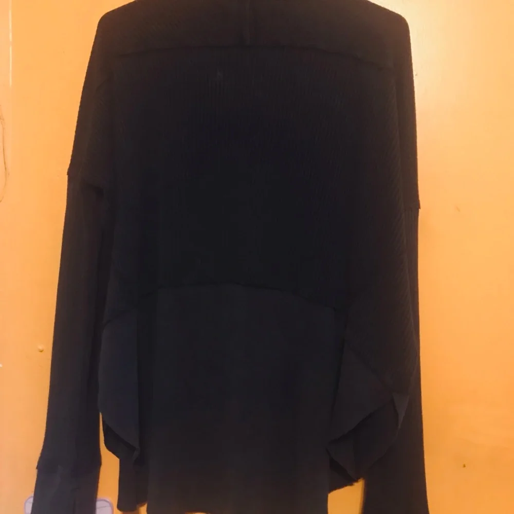 We The Free Brownish Black ( Brack/ espresso) V-Neck Sweater - Picture 6 of 6